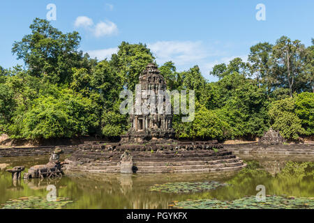 Temple Neak Poan en parc archéologique d'Angkor, près de Siem Reap, Cambodge Banque D'Images