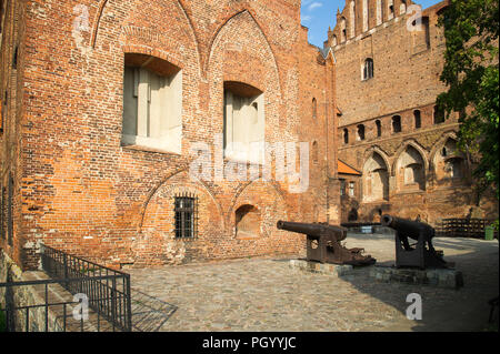 Un château gothique en brique chapter house d'évêché de Pomesania construit dans l'architecture de l'Ordre teutonique et château de style gothique en briques Konkatedra Sw Jana ew Banque D'Images