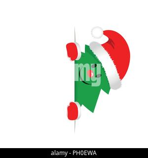 Ok computer sapin à tête rouge fond blanc vector illustration EPS10 Illustration de Vecteur