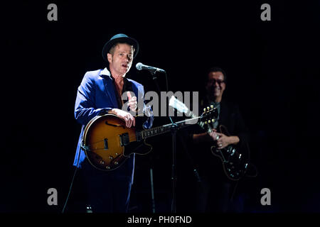 Barcelone, Espagne. 25 août, 2018. Les concerts de Juan Perro de Teatre Coliseum. Mas i Mas Festival. Photographe : © Aitor Rodero. Banque D'Images