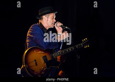 Barcelone, Espagne. 25 août, 2018. Les concerts de Juan Perro de Teatre Coliseum. Mas i Mas Festival. Photographe : © Aitor Rodero. Banque D'Images