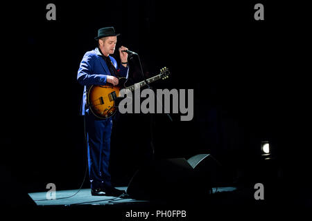 Barcelone, Espagne. 25 août, 2018. Les concerts de Juan Perro de Teatre Coliseum. Mas i Mas Festival. Photographe : © Aitor Rodero. Banque D'Images