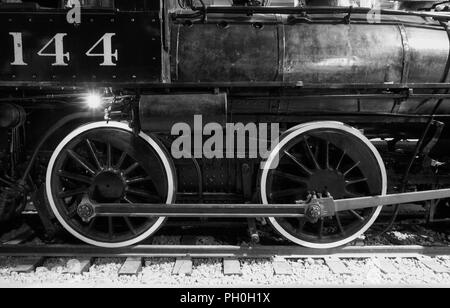 St-Constant, Canada, le 28 août, 2018.Vintage locomotive à vapeur sur l'affichage dans le musée Exporail.Credit:Mario Beauregard/Alamy Live News Banque D'Images