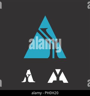 A et Y lettres initiales modèle logo créative Illustration de Vecteur