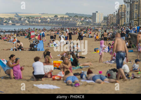 La plage de Portobello à Édimbourg est déserte que l'Écosse d'expérience à des changements climatiques à partir de la il suffit de 2 jours 'Fourneau Vendredi' à 'Soggy dimanche'. En vedette : Vendredi 27 juillet Où : Édinbourg, Royaume-Uni Quand : 29 juillet 2018 : Crédit d'Euan Cherry/WENN Banque D'Images