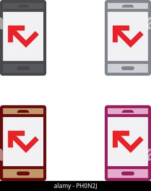 Appel sortant manqué Smartphone Illustration de Vecteur