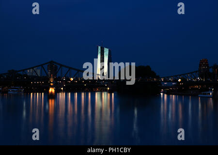 Europa Allemagne Hessen Rhein-main Francfort-sur-le-main Banque centrale européenne, Francfort - le nouveau siège de l'EZB, europäischen zentralbank Banque D'Images