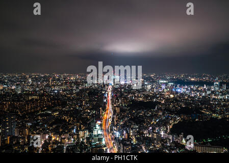 La Tour de Tokyo, Japon - communication et tour d'observation. Banque D'Images