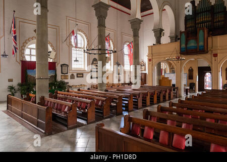 Gibraltar, Place de la cathédrale, la cathédrale Holy Trinity, de l'intérieur Banque D'Images