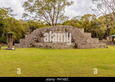 Une vue typique sur les ruines de Copan au Honduras. Banque D'Images