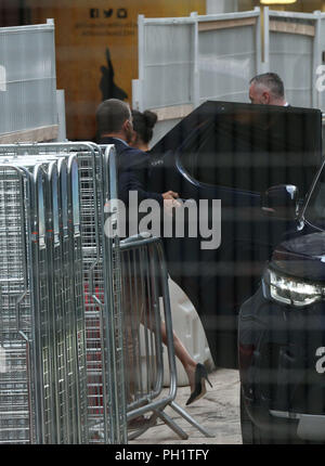 La Duchesse de Sussex arrive au Victoria Palace Theatre de Londres pour assister à un gala de la encore de Hamilton, à l'appui de Sentebale. Banque D'Images