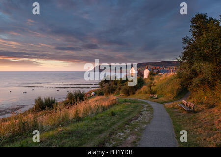 photographie des landes de la baie de robin des capot au lever du soleil en été Banque D'Images