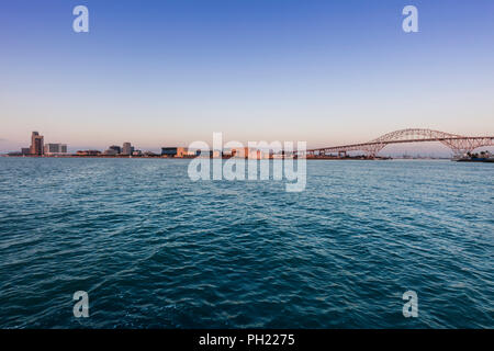Panorama de Corpus Christi au lever du soleil. Corpus Christi, Texas, États-Unis. Banque D'Images