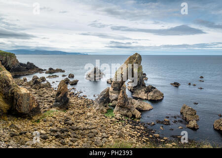 C'est le passage de la mer Crohy Head sur la côte ouest de Donegal en Irlande. Cette photo a été prise à marée basse sur la plage Banque D'Images