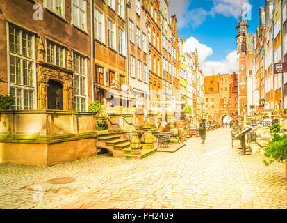 Rue Mariacka à Gdansk Banque D'Images