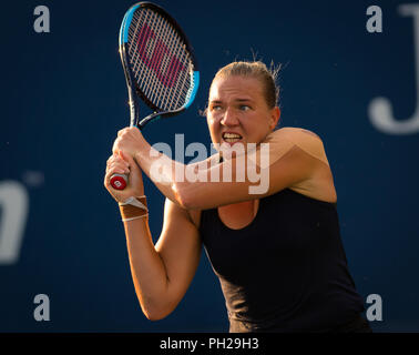 New York, USA. 29 août 2018 - Kaia Kanepi d'Estonie en action au cours de sa deuxième-tour à l'US Open 2018 Tournoi de tennis du Grand Chelem. Le 29 août 2018. Credit : AFP7/ZUMA/Alamy Fil Live News Banque D'Images