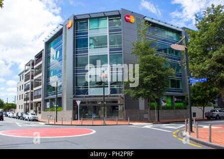 Façade au siège social régional de Mastercard dans Auckland, Nouvelle-Zélande, le 26 février 2018. () Banque D'Images