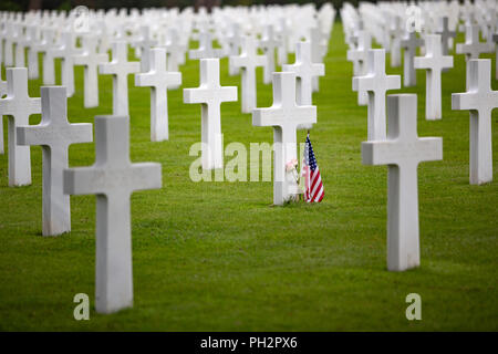 Cimetière Américain de Normandie, Colleville-sur-Mer, Normandie, France Banque D'Images