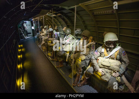 Musée Airborne, Sainte-Mère-Église, Normandie, France Banque D'Images