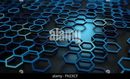 La structure hexagonale Banque D'Images