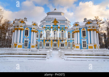 Dans l'Ermitage pavillon Catherine park à Tsarskoe Selo en hiver. La ville de Pouchkine. Saint Petersburg. La Russie Banque D'Images