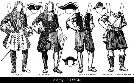 'La Tribune de l'anglais Costume : Certaines des robes de William III est Temps', c1934. Artiste : Inconnu. Banque D'Images