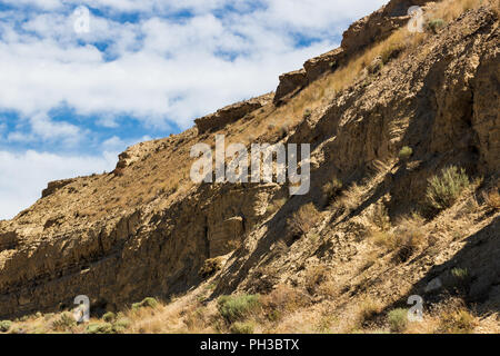Eastern Washington vaste étendue Palouse desert view avec ciel bleu et nuages Banque D'Images