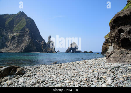 Dokdo. Une île magnifique à l'extrémité orientale de la Corée. Banque D'Images