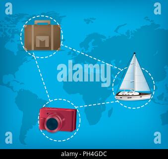 Voyages et vacances Illustration de Vecteur