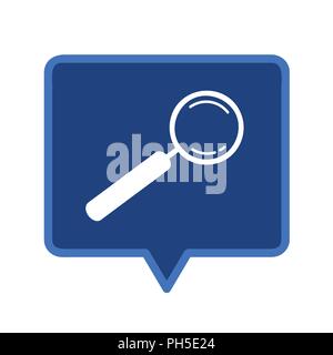 Recherche loupe bulle bleu speach vector illustration Illustration de Vecteur