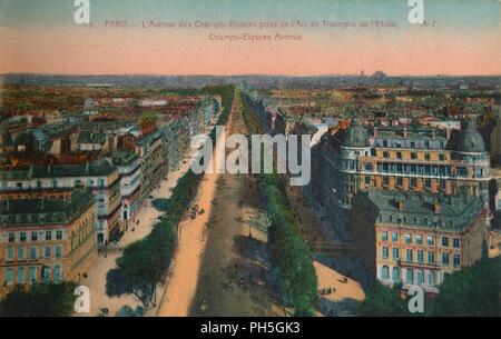 L'Avenue des Champs-Elysées, Paris, c1920. Artiste : Inconnu. Banque D'Images