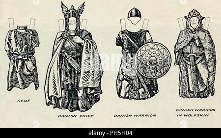 'La Tribune de la Costume : La robe de danois et Anglo-Saxons", c1934. Artiste : Inconnu. Banque D'Images