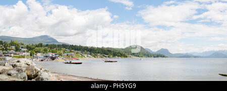 Une vue sur le port de la Sunshine Coast, en Colombie-Britannique. Banque D'Images