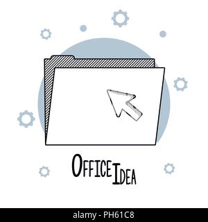 Idées Office doodles Illustration de Vecteur