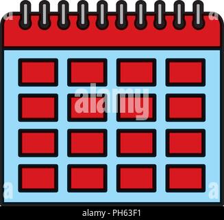 Organisateur de couleur pour le jour de l'événement important du calendrier Illustration de Vecteur