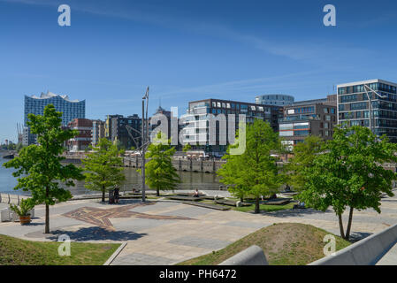 Promenade, Grasbrookhafen, Dalmannkai, Hafencity, Hambourg, Allemagne Banque D'Images