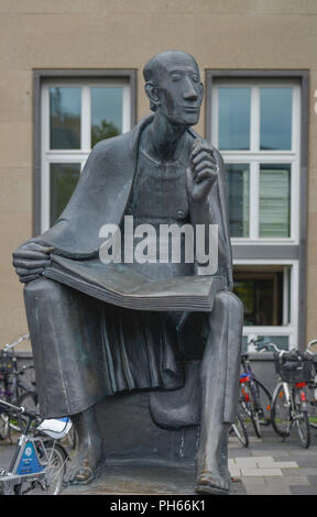 Statue Albertus Magnus, Universitaet zu Koeln, Hauptgebaeude, Albertus-Magnus-Platz, Lindenthal, Koeln, Nordrhein-Westfalen, Deutschland Banque D'Images