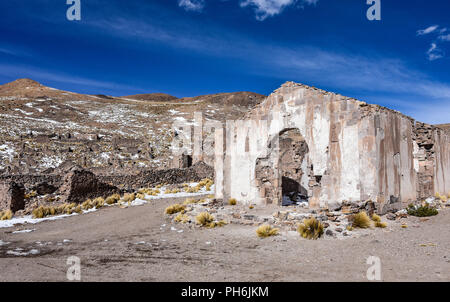 Pueblo Fantasma, une ville minière abandonnée près de San Antonio de Lipez dans le Sud Lipez Province, Potosi, Bolivie Ministère Banque D'Images