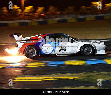 Michael Hinderer, Peter Hinderer, René Arnoux, BMW M1 Procar, Le Plateau 6, Grid 6, 1972-1981, les voitures Le Mans Classic 2018, juillet 2018, Le Mans, France, cir Banque D'Images