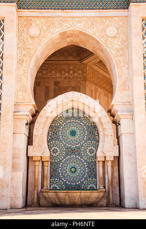 Mosquée Hassan II à Casablanca Banque D'Images