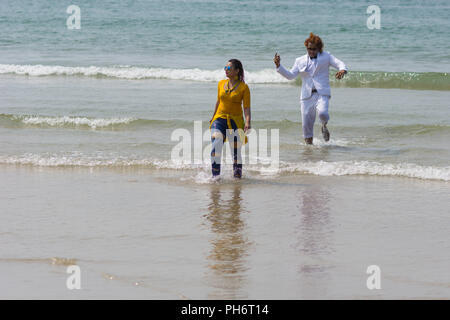 Goa, Inde - Juillet 8, 2018 - Les acteurs de Bollywood sur la plage de Palolem - Goa Banque D'Images