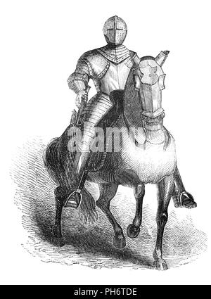 Un portrait d'Horace Vere à cheval à Cap-a-pâté en armure. Il a été 1er baron Vere de Tilbury (1565-1635), un chef militaire anglais pendant la Guerre de Quatre-Vingts Ans et la guerre de Trente Ans et a occupé le poste de Master-General de l'artillerie à partir de 1629 jusqu'à 1634. Banque D'Images