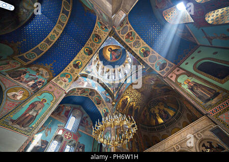 La Cathédrale Sioni avec ses peintures murales et fresques, à Tbilissi, Géorgie. Banque D'Images