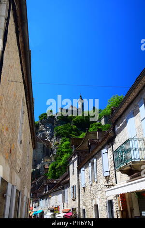 Des scènes du pèlerinage médiéval village de Rocamadour Dans le département du Lot de sud-ouest de la France Banque D'Images