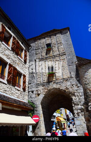 Des scènes du pèlerinage médiéval village de Rocamadour Dans le département du Lot de sud-ouest de la France Banque D'Images