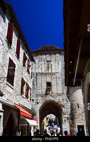 Des scènes du pèlerinage médiéval village de Rocamadour Dans le département du Lot de sud-ouest de la France Banque D'Images