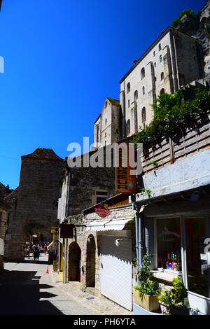 Des scènes du pèlerinage médiéval village de Rocamadour Dans le département du Lot de sud-ouest de la France Banque D'Images