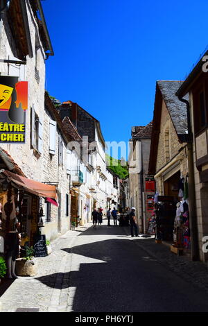 Des scènes du pèlerinage médiéval village de Rocamadour Dans le département du Lot de sud-ouest de la France Banque D'Images