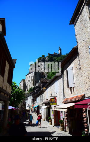 Des scènes du pèlerinage médiéval village de Rocamadour Dans le département du Lot de sud-ouest de la France Banque D'Images