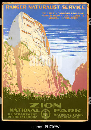 Zion National Park, ca 1938 Rangers Service naturaliste Banque D'Images